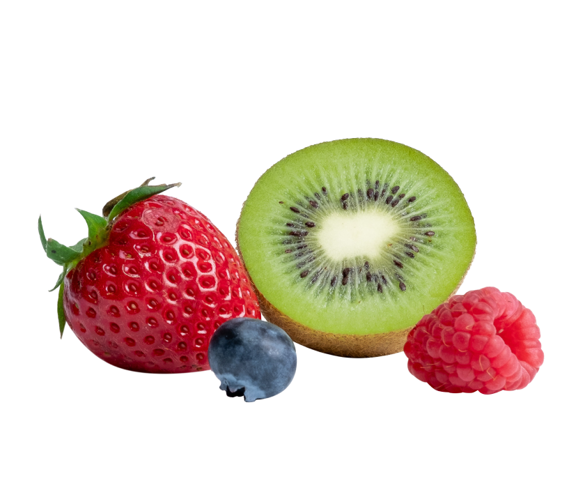 A Strawberry, Kiwi and Blueberry